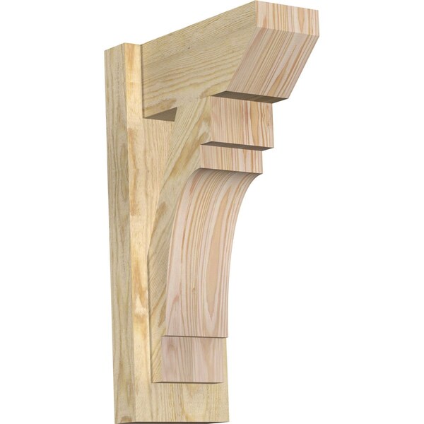 Ekena Millwork Merced Slat Rough Sawn Outlooker, Douglas Fir, 6"W x 12"D x 20"H OUT06X12X20MRC06RDF - main